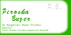 piroska buzer business card